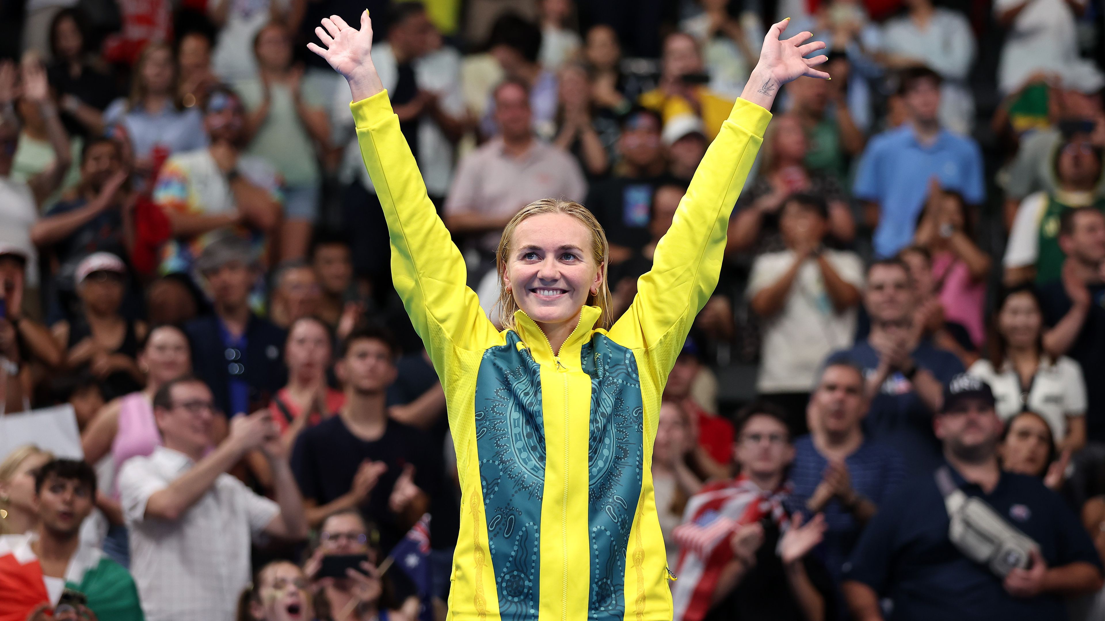 Ariarne Titmus 400 méter gyorsúszásban és a 4x200-as ausztrál gyorsváltó tagjaként is aranyérmes lett, de nyert két ezüstöt is /Fotó: Getty Images