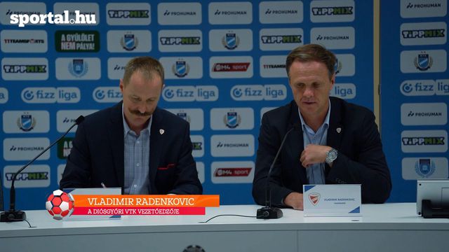 Vladimir Radenkovic értékelése az MTK–DVTK mérkőzés után
