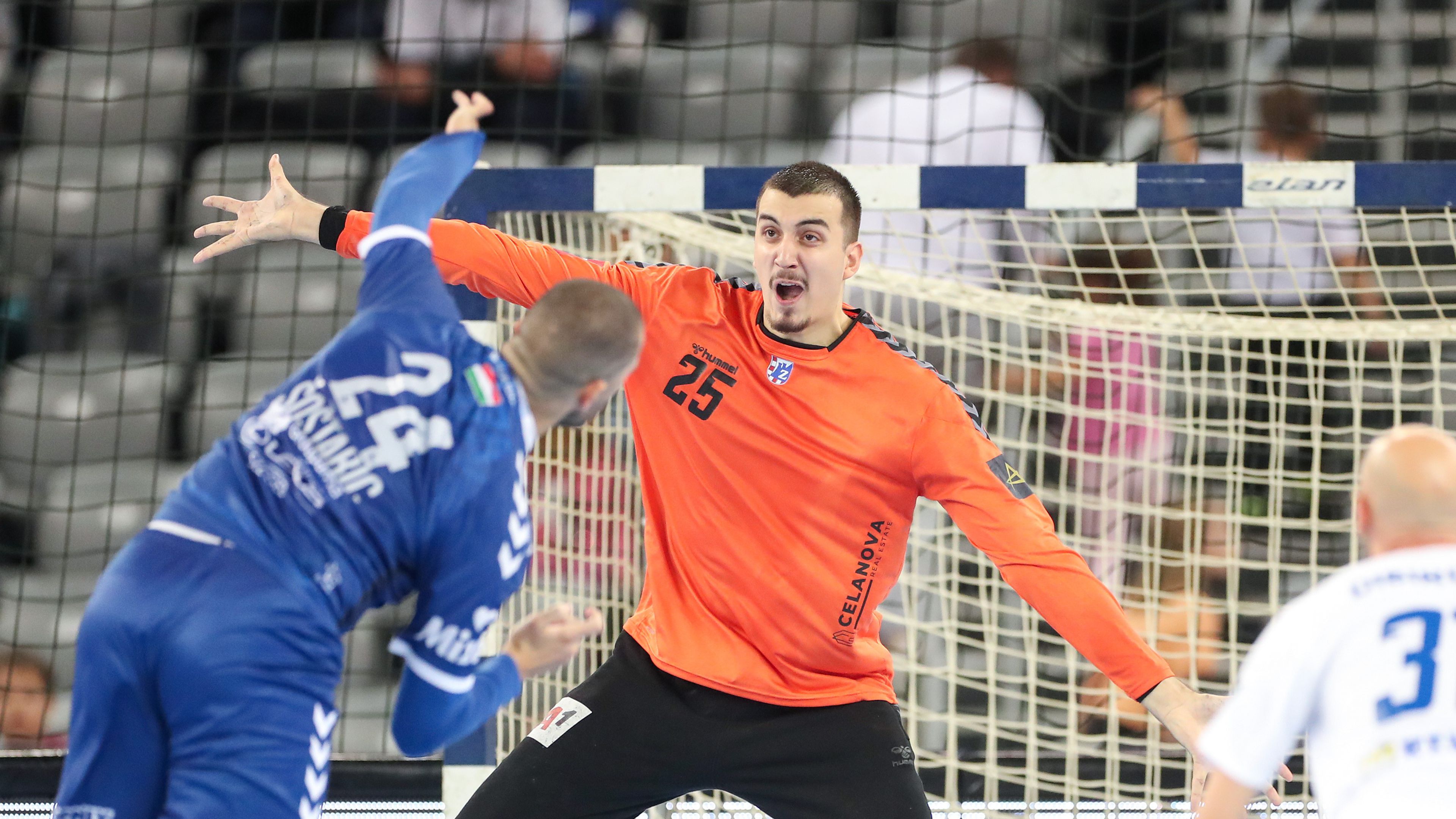 Mario Sostaric megállíthatatlan: tíz gólt szerzett az RK Zagreb ellen (Fotó: EHF Champions League/X)