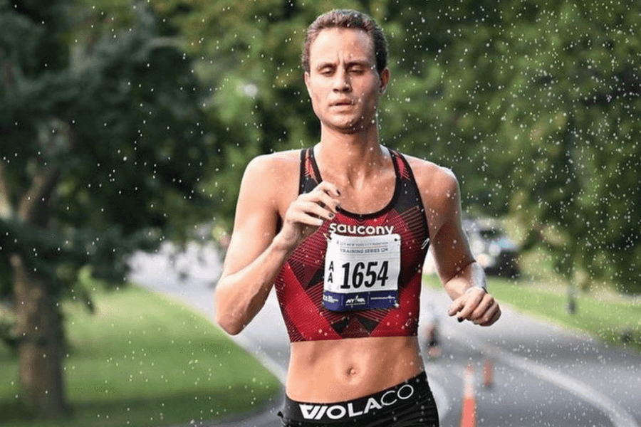 A leggyorsabb nem bináris futó volt a New York Maratonon Jacob Caswell, ötezer dollárt kapott (Fotó: Twitter)