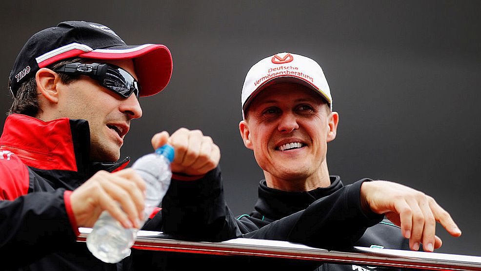 Timo Glock (balra) és Michael Schumacher (jobbra) sok időt töltött együtt a versenyeken kívül is