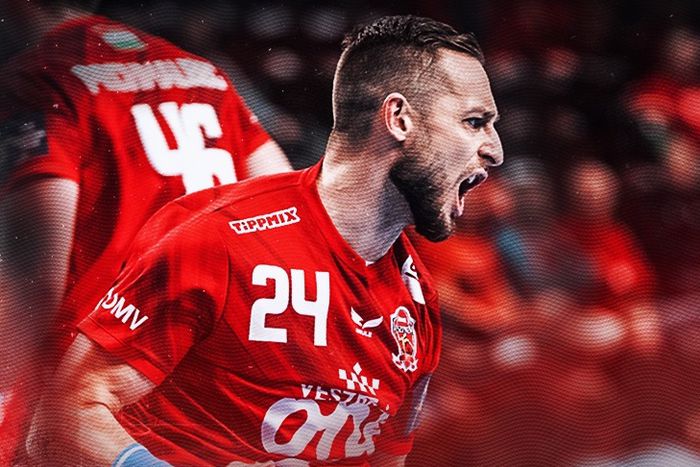 Gasper Marguc öt gólt szerzett a Tatabánya ellen (Fotó: handballveszprem.hu)