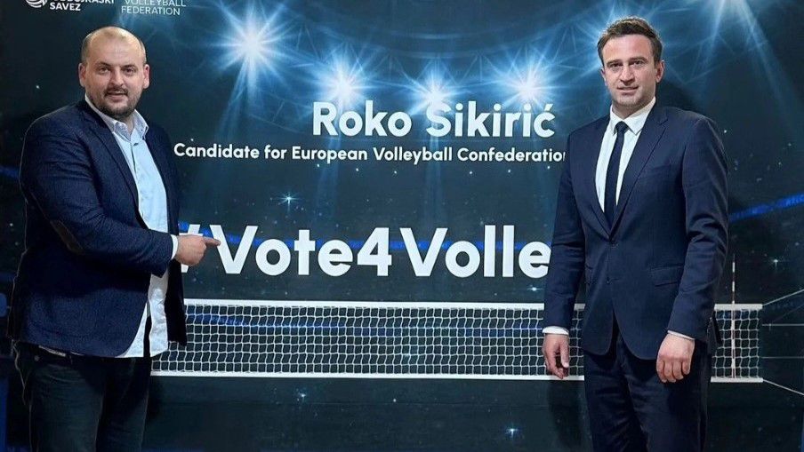 Roko Sikiric (jobbra) lehet a CEV új elnöke Fotó: Facebook/Odbojkaški savez Srbije
