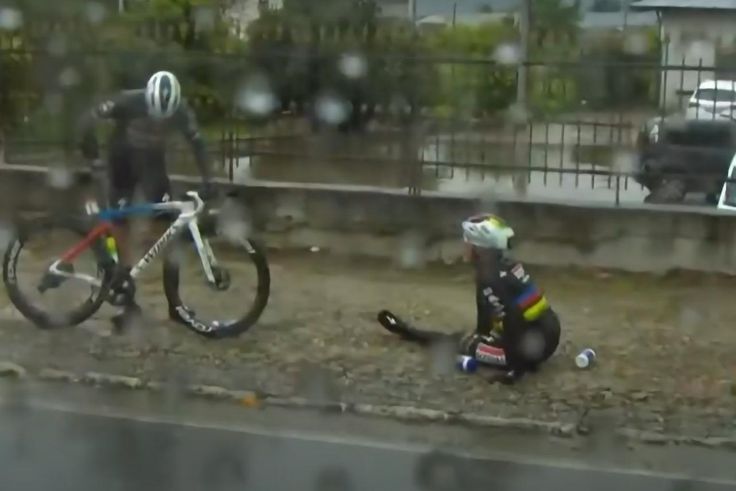 VIDEÓ: Megijedt a kiskutyától, nagyot esett a világbajnok