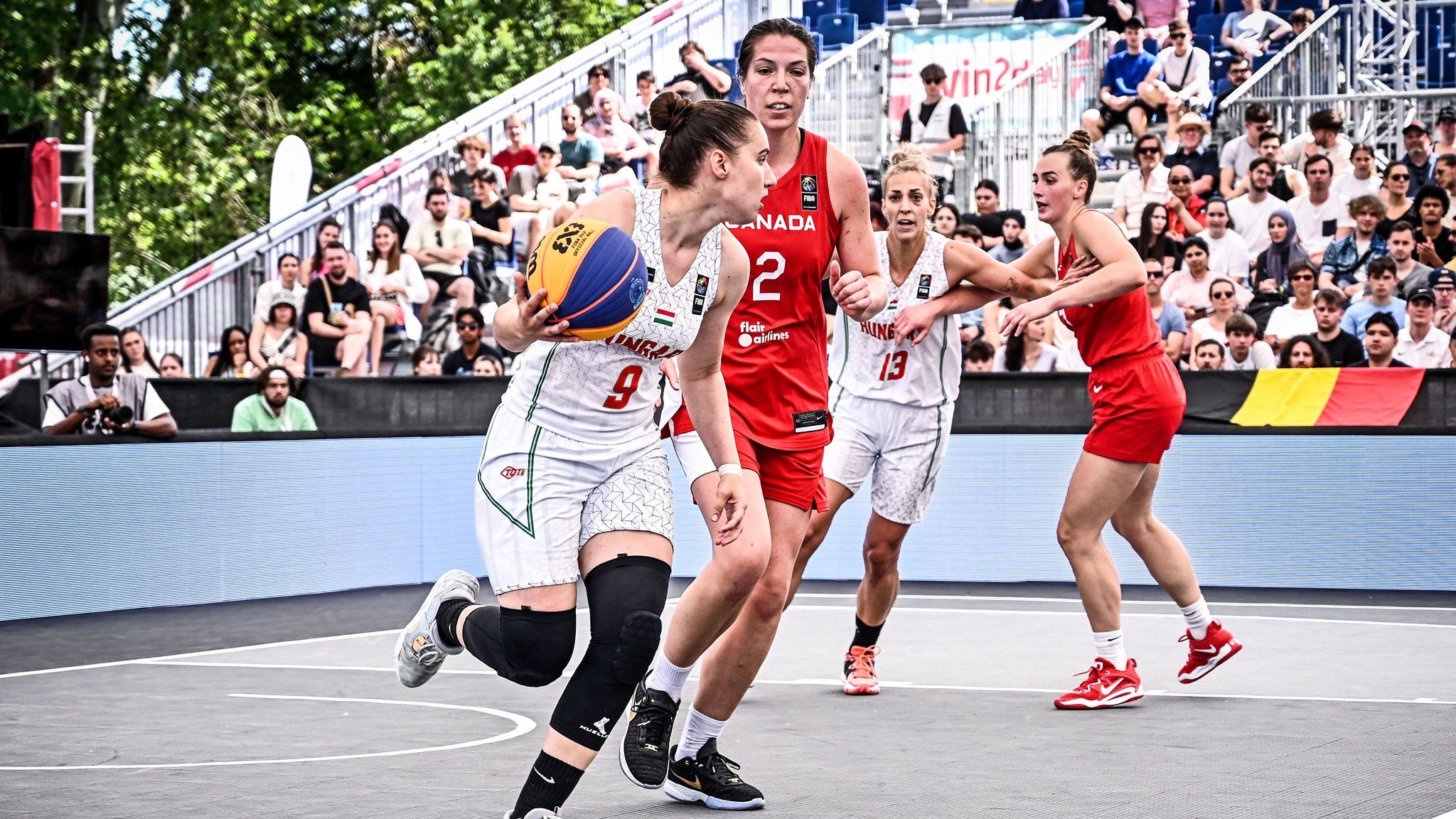A 3x3-as női kosárlabda válogatott a bécsi világbajnokságon (Fotó: facebook/hunbasket.hu)