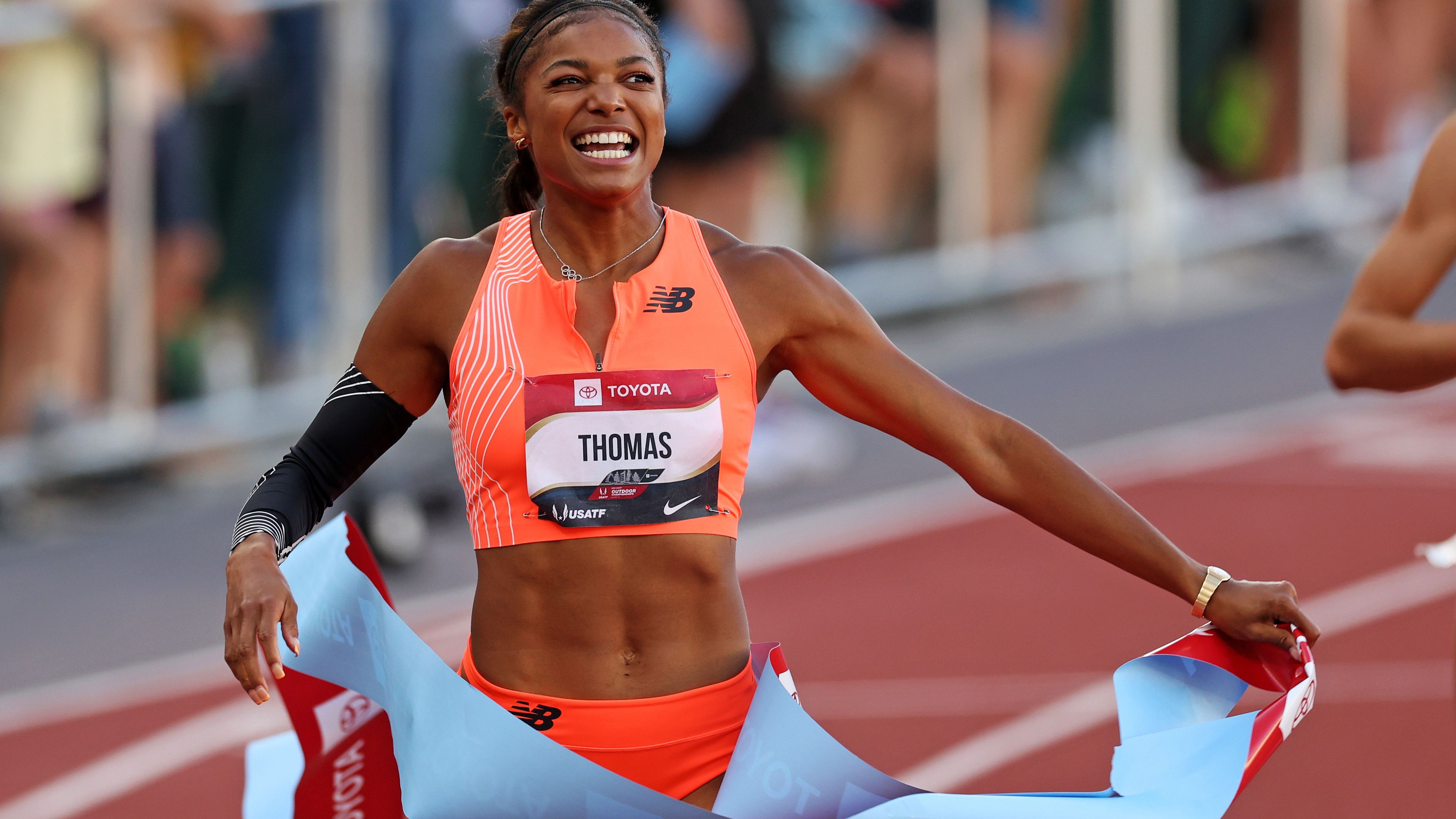 Gabby Thomasnak csupán 21.60 másodperc kellett ahhoz, hogy végig száguldja a 200 métert