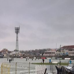 A siófoki pálya órákkal a mérkőzés előtt