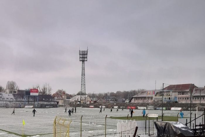 A siófoki pálya órákkal a mérkőzés előtt