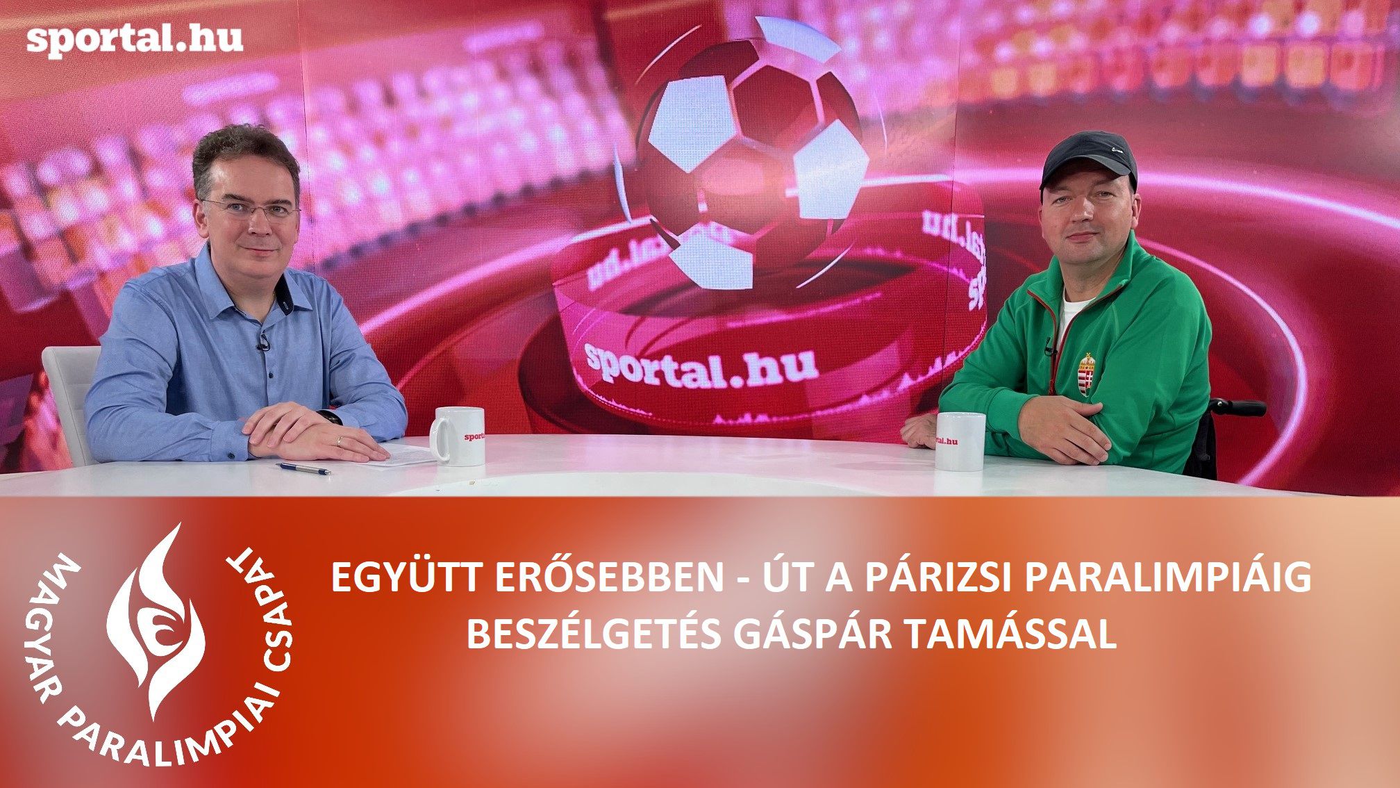 A Sportál Tv stúdiójában Kecskés István és Gáspár Tamás