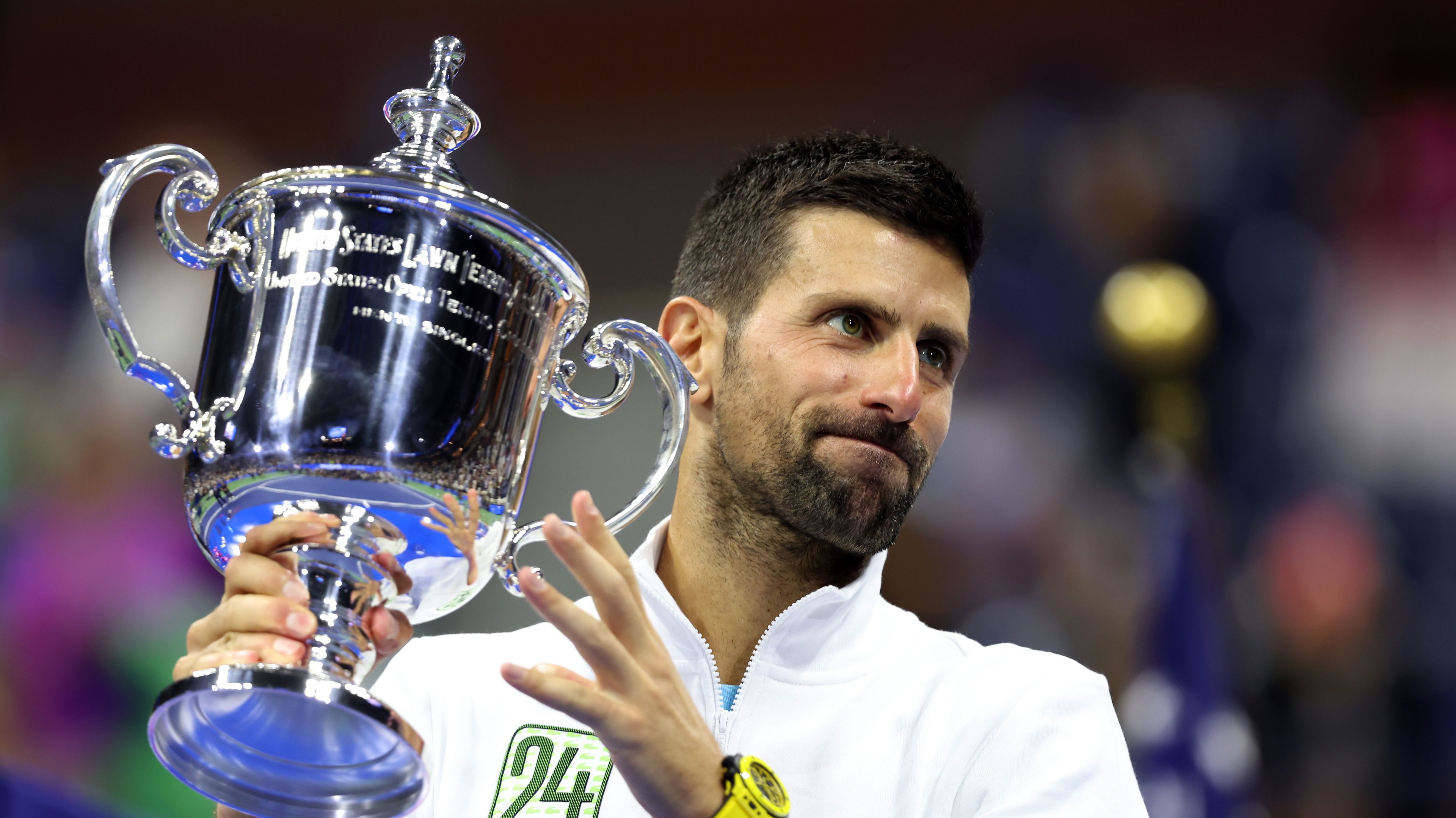 Djokovics 24. alkalommal emelhette magasba valamelyik GS-trófeát /Fotó: Getty Images