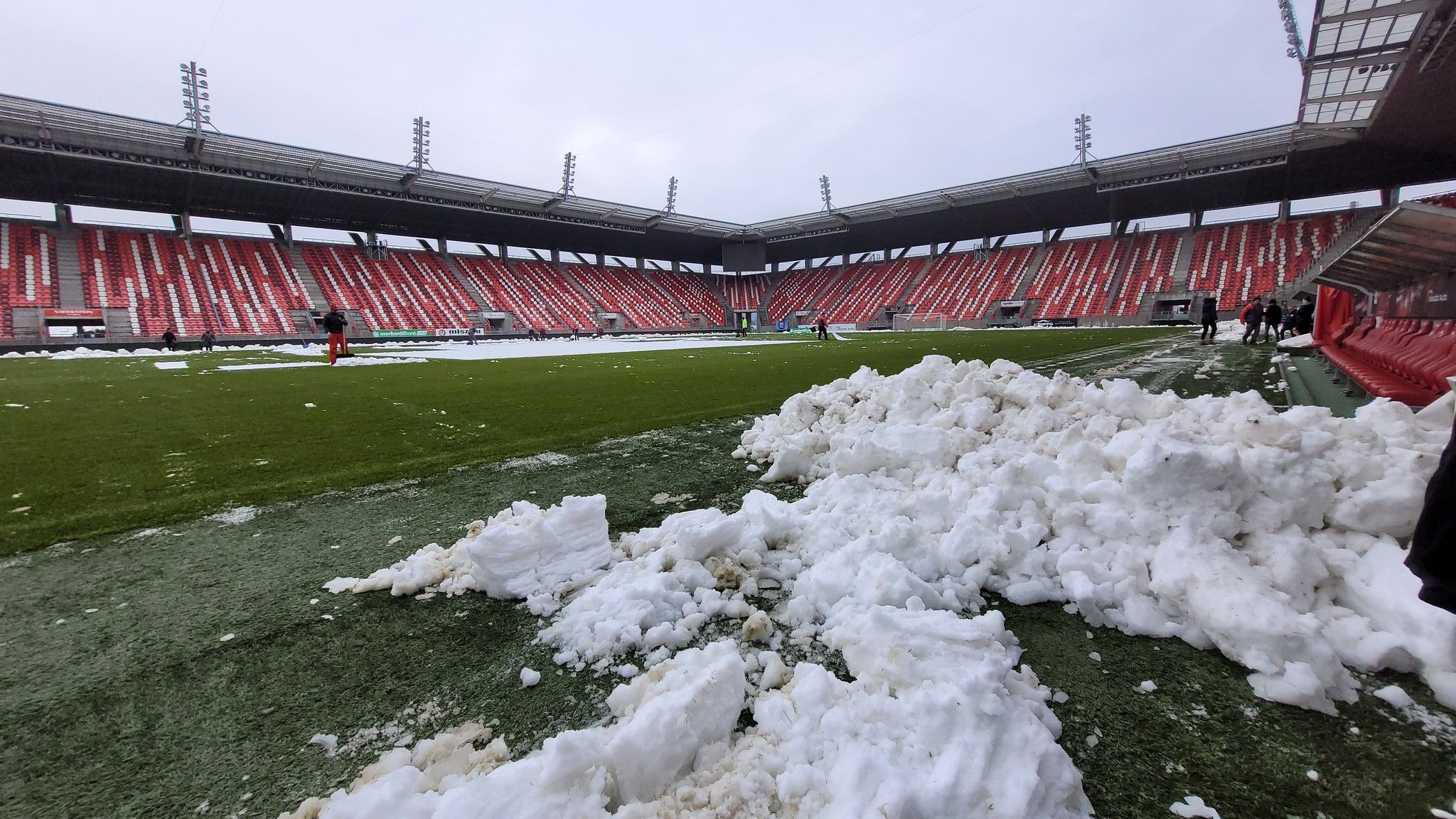 A havazás sem okozott gondot a DVTK-nak (Fotó: Facebook/Diósgyőri VTK)