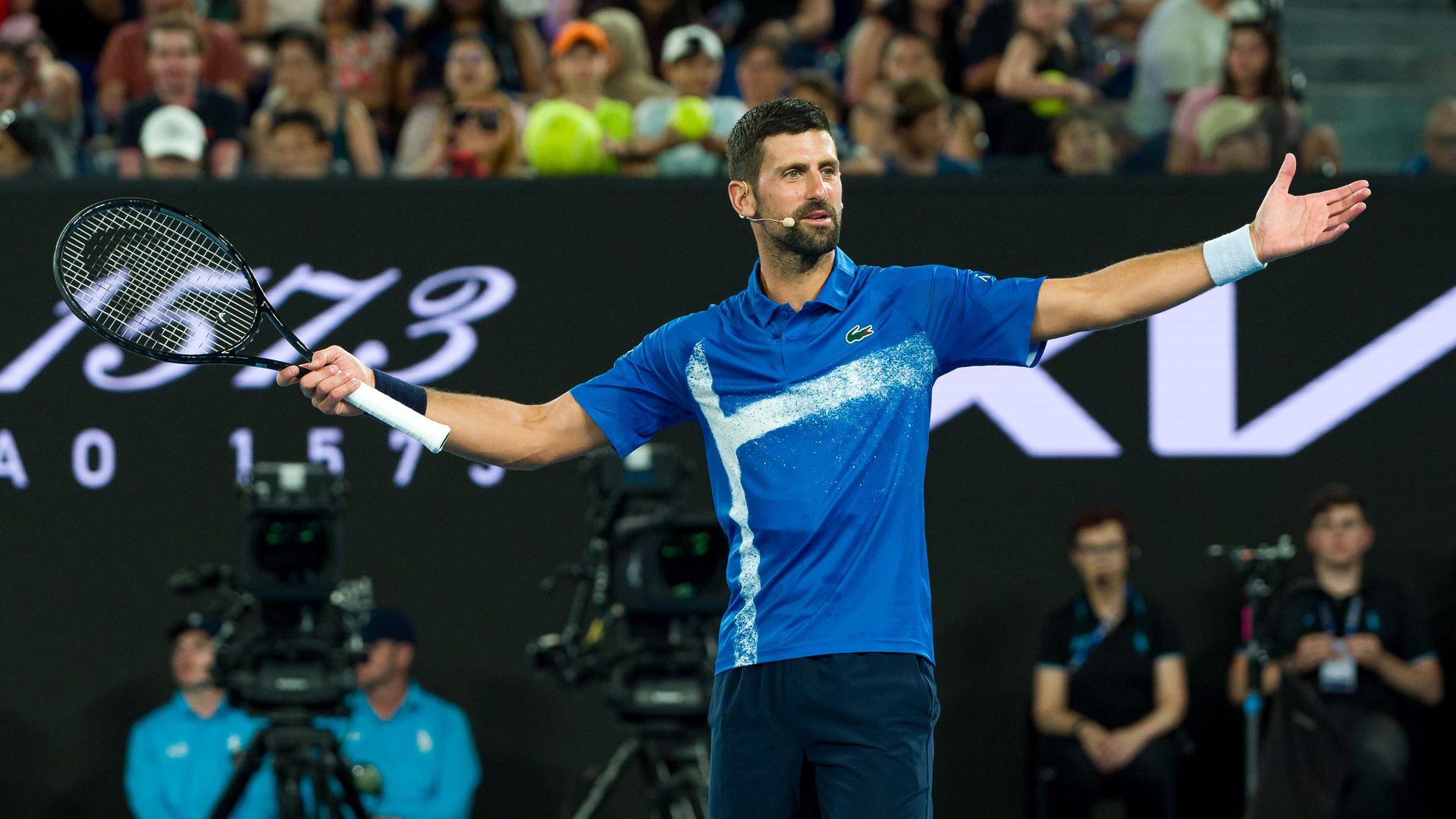 A korábbi világelső, de jelenleg már csak hetedik Novak Djokovics magára irányította a figyelmet Melbourne-ben. (Fotó: Getty Images)