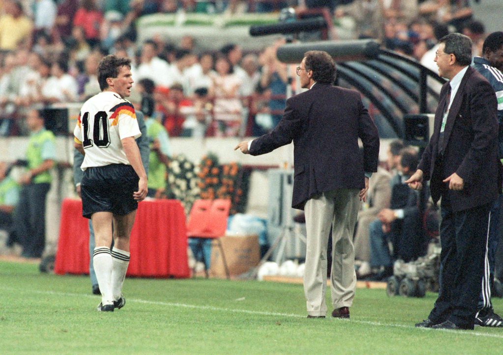 Beckenbauer és Matthäus pályafutásának közös csúcspontja volt az 1990-es világbajnokság (Fotó: Getty Images)