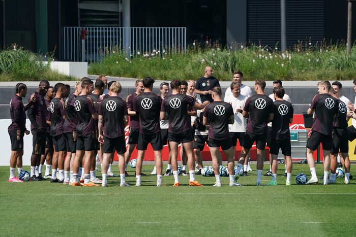 A német válogatott készül az ukránok elleni mérkőzésre