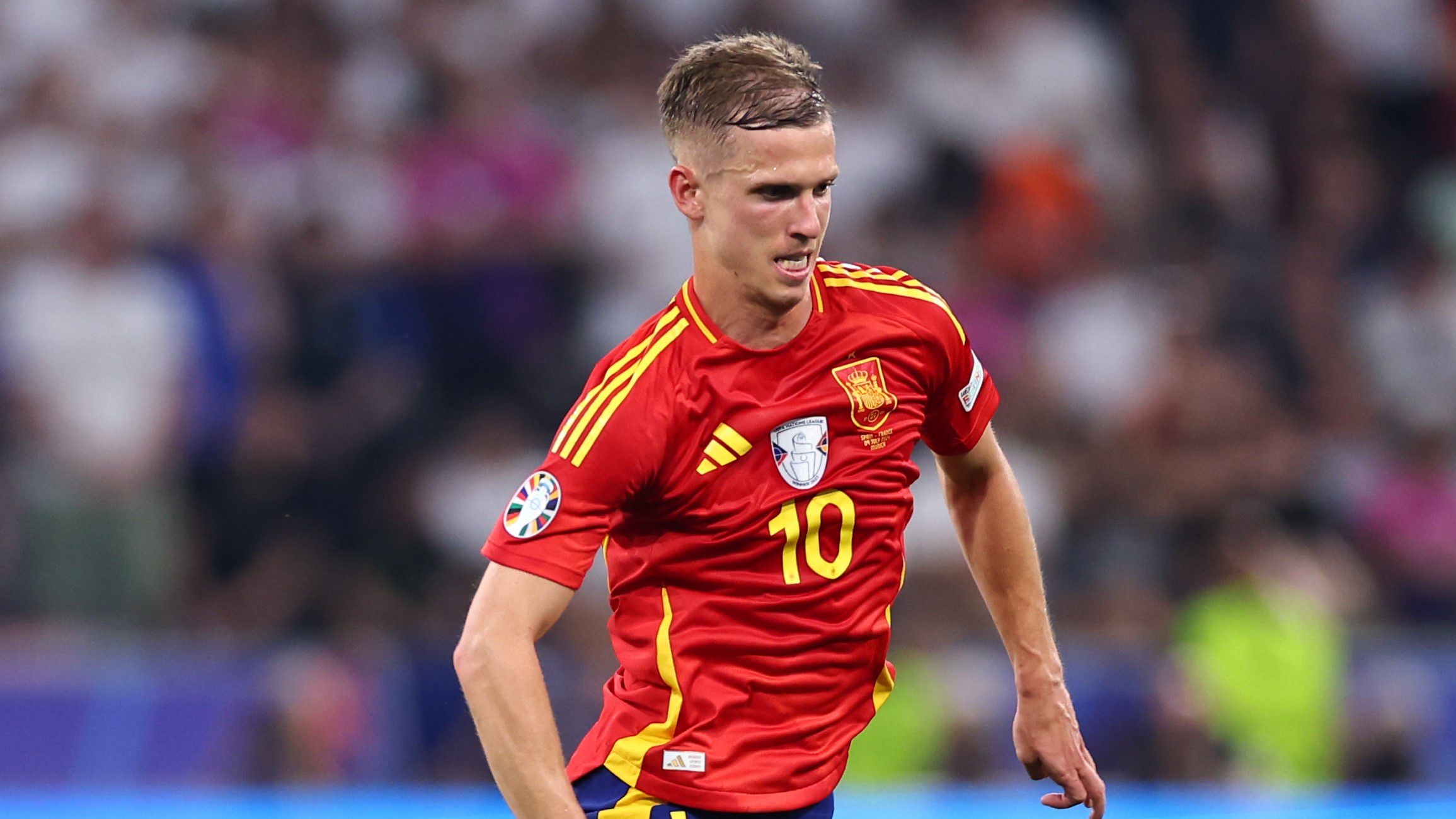 Bár Dani Olmo már 26 esztendős, még mindig a spanyol támadósor egyik erőssége. (Fotó: Getty Images)