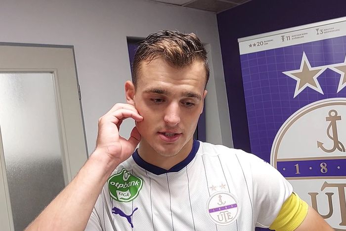 Csongvai Áron, az Újpest csapatkapitánya szerint elsősorban a lelkekben kellett rendet tenni a Ferencváros elleni vereség után