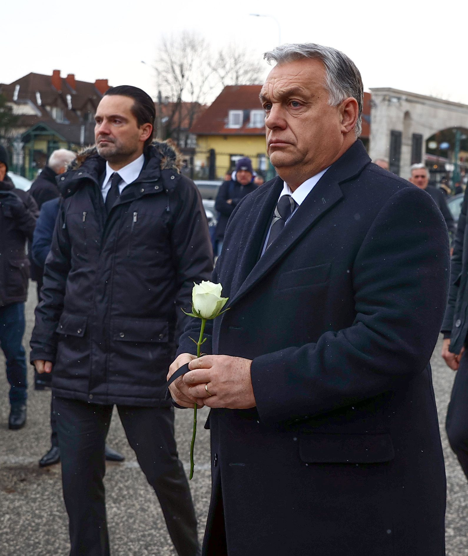 Orbán Viktor miniszterelnök is elkísérte utolsó útjára a Vasas és a válogatott legendáját / Fotó: Czerkl Gábor