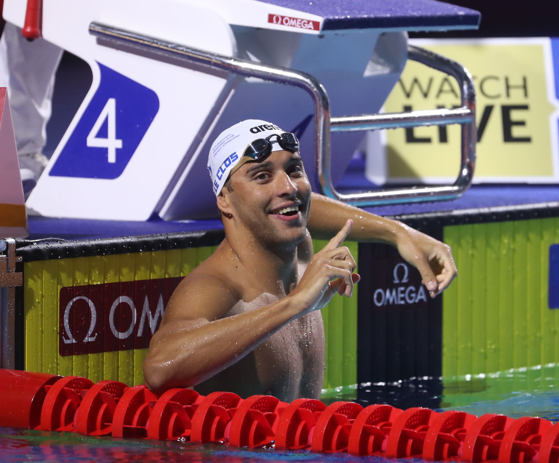 Chad le  Clos megmutatta a magyar nyelv szépségét.... (Fotó: Pozsonyi Zita)