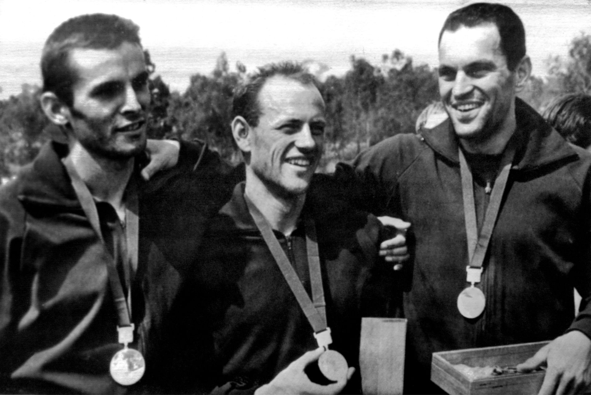 Az 1968-as olimpiát nyerő hármas, ami akkoriban verhetetlen volt: balról Balczó András, Török és Móna István (Fotó: MTI/MTVA)