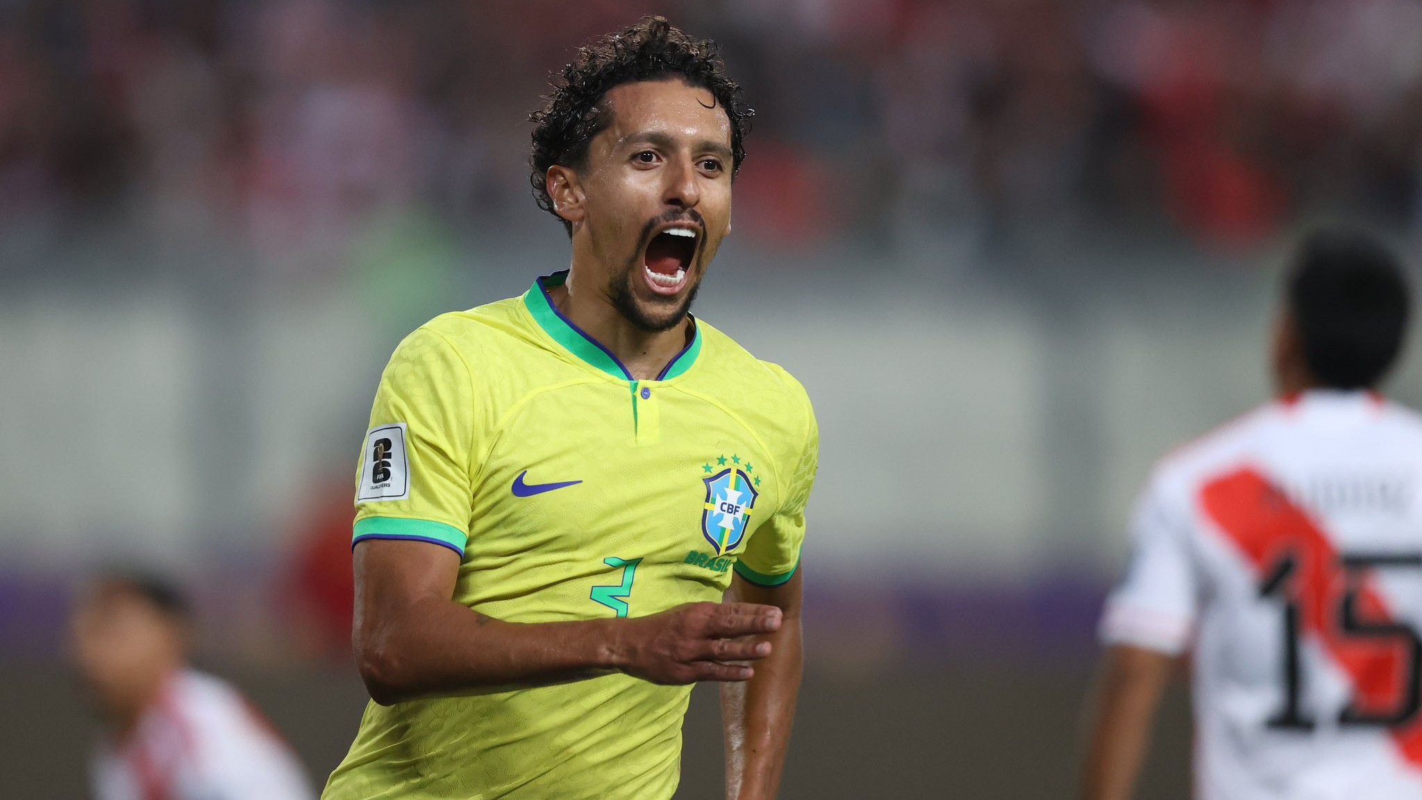 Marquinhos fejesével nyertek a brazilok Peruban (Fotó: Twitter/CBF Futebol)