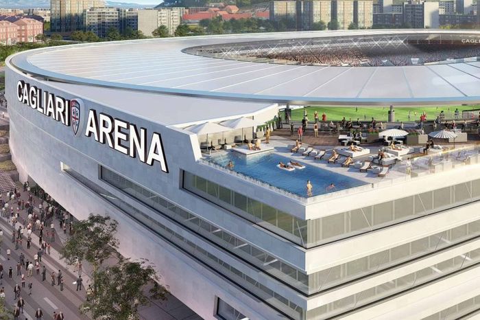 Látványterv a Cagliari új stadionjáról (Fotó: Football Italia/X)