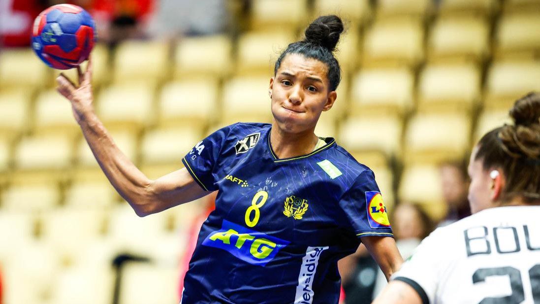 Jamina Roberts volt az egyik svéd játékos a négy közül, aki öt gólt dobott a németek ellen (Fotó: IHF)