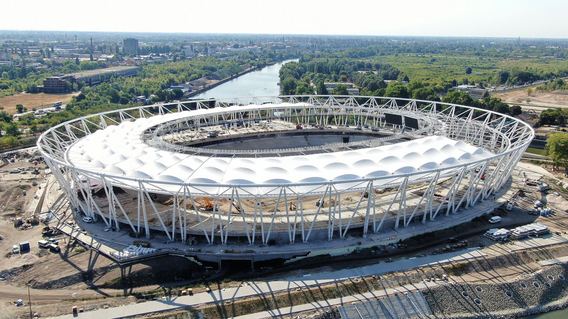 A vb központi létesítménye a 246,5 milliárd forintból Csepelen épülő új stadion lesz /Fotó: MTI/Máthé Zoltán