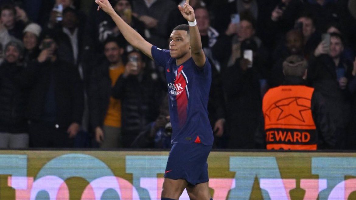 Kylian Mbappé szerzett vezetést a PSG-nek (Fotó: PSG/Twitter)