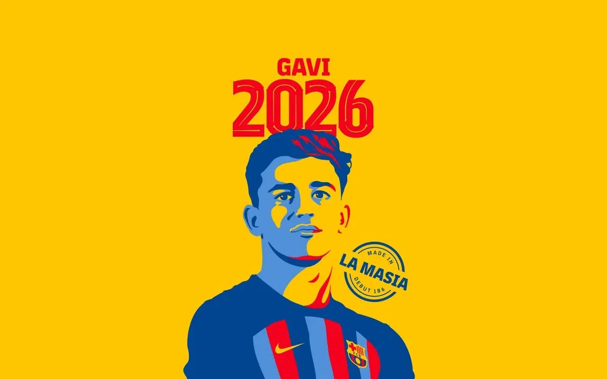 Gavi hosszabbított a Barcával (Fotó: FC Barcelona)