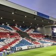 A Rangers-szurkolók koreográfiával tisztelegtek a királynő emléke előtt