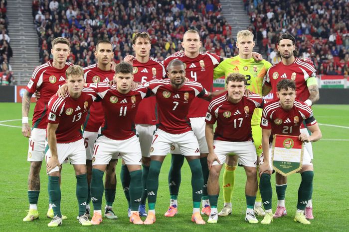 Marco Rossi szövetségi kapitány azt kérte a magyar labdarúgó-válogatott játékosaitól, hogy bátor szívvel lépjenek pályára (Fotó: Juhász Sára)