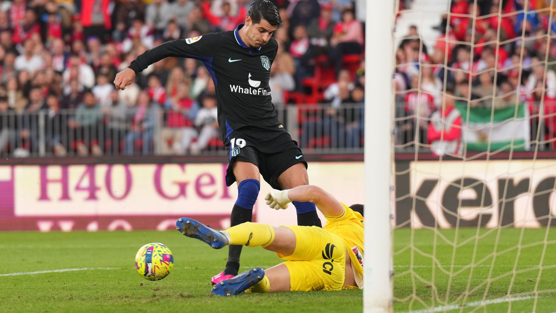 Álvaro Morata a fordulás után megnyerhette volna a meccset az Atléticónak, ám társaihoz hasonlóan ő sem tudott túljárni az Almería kapusának eszén.