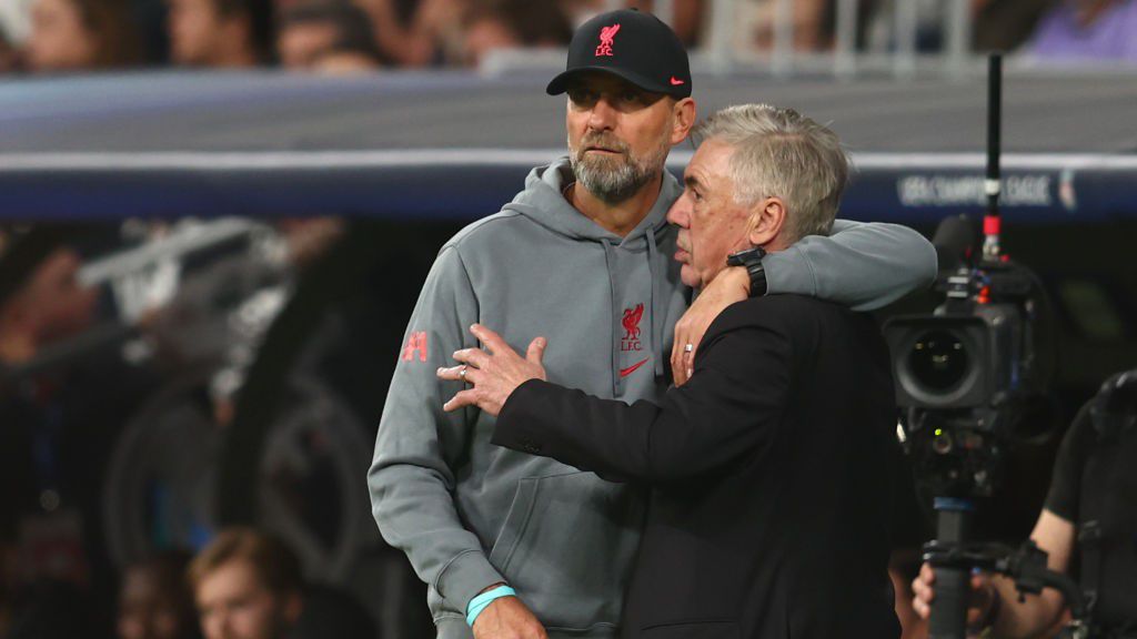 Klopp és Ancelotti a lefújás után