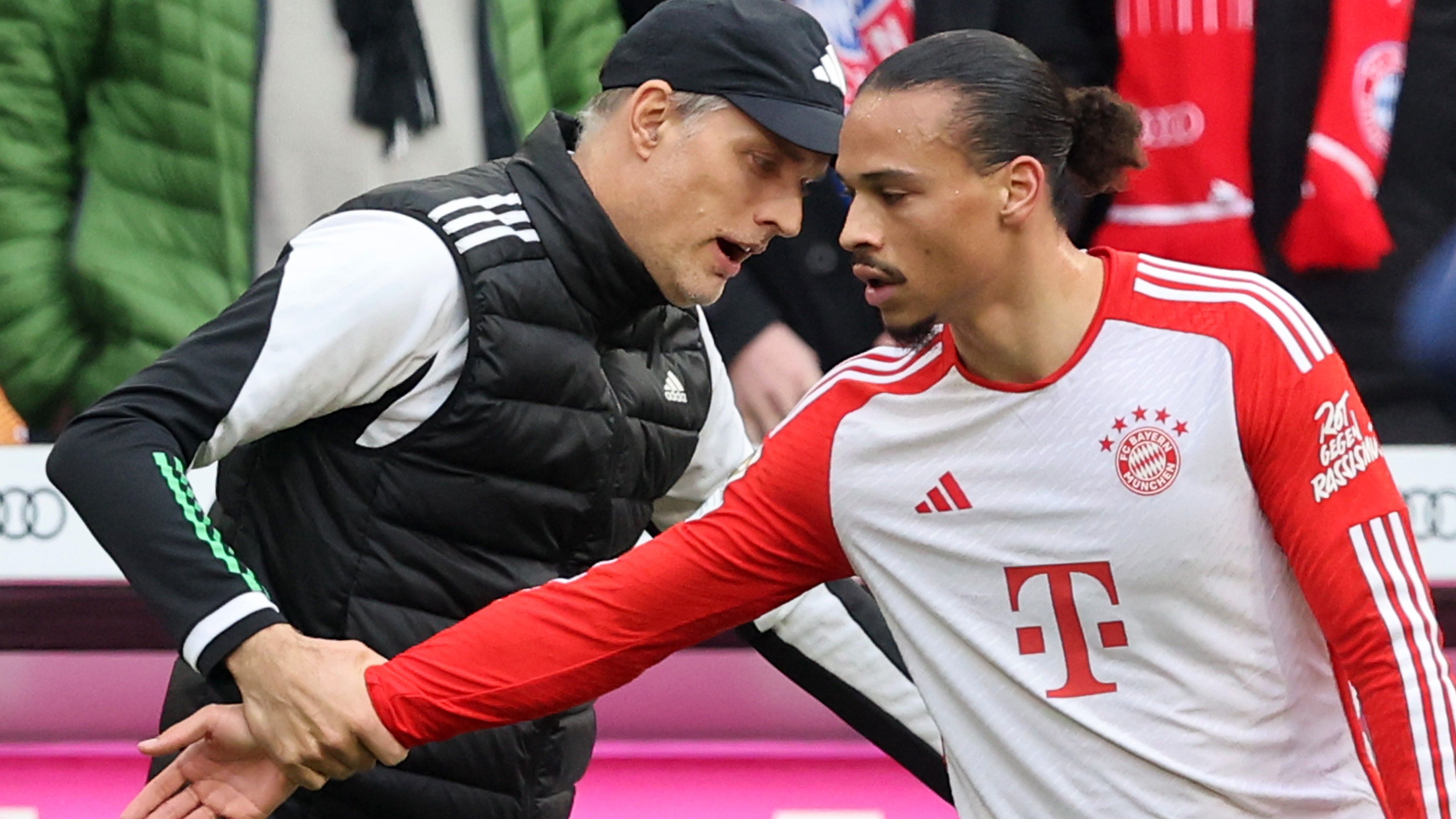 Leroy Sané (jobbra) legutóbb tavaly októberben szerzett gólt a Bayern Münchenben