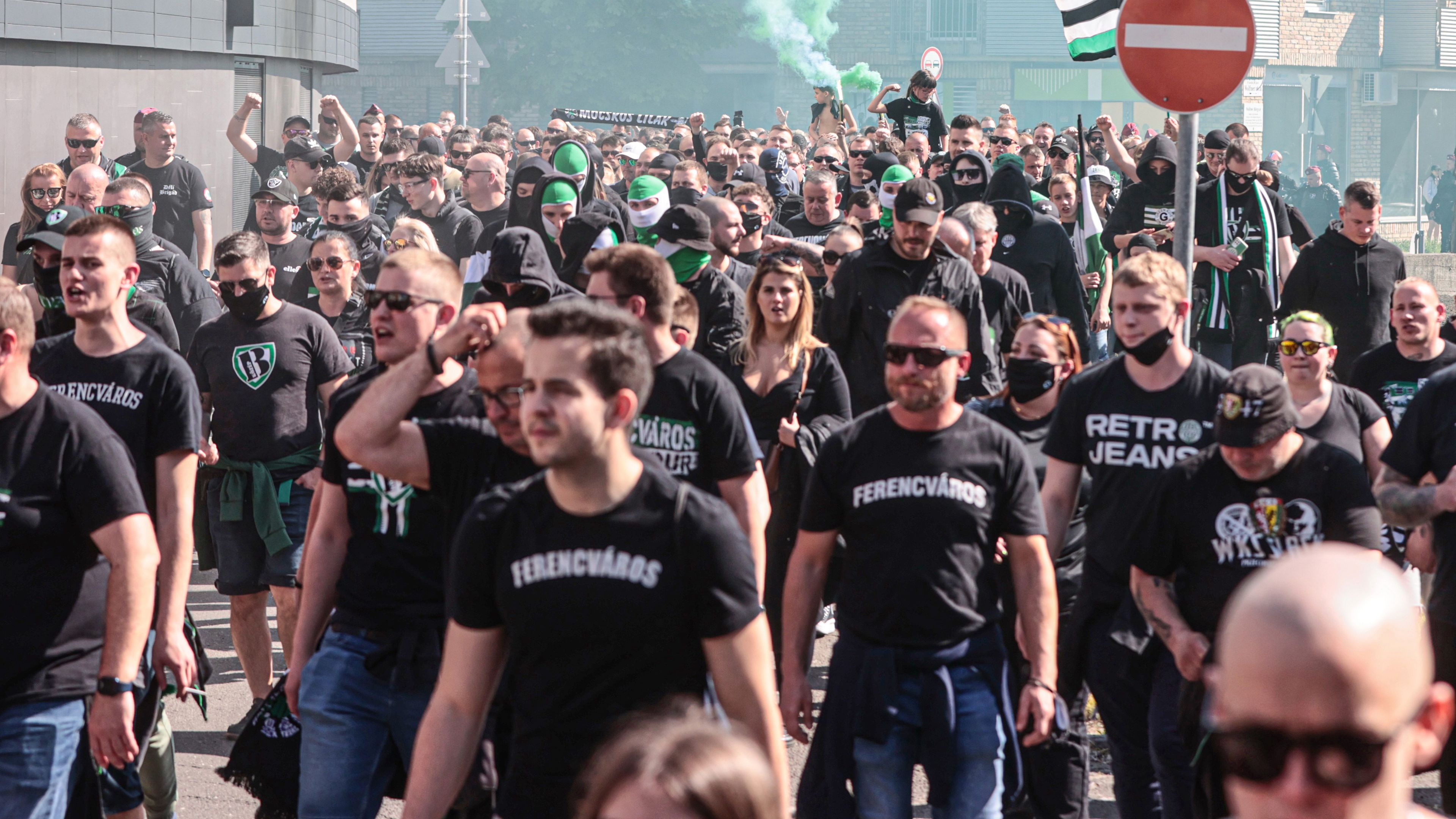A Ferencváros szurkolói nem mennek a tüntetésre (Fotó: Czerkl Gábor)