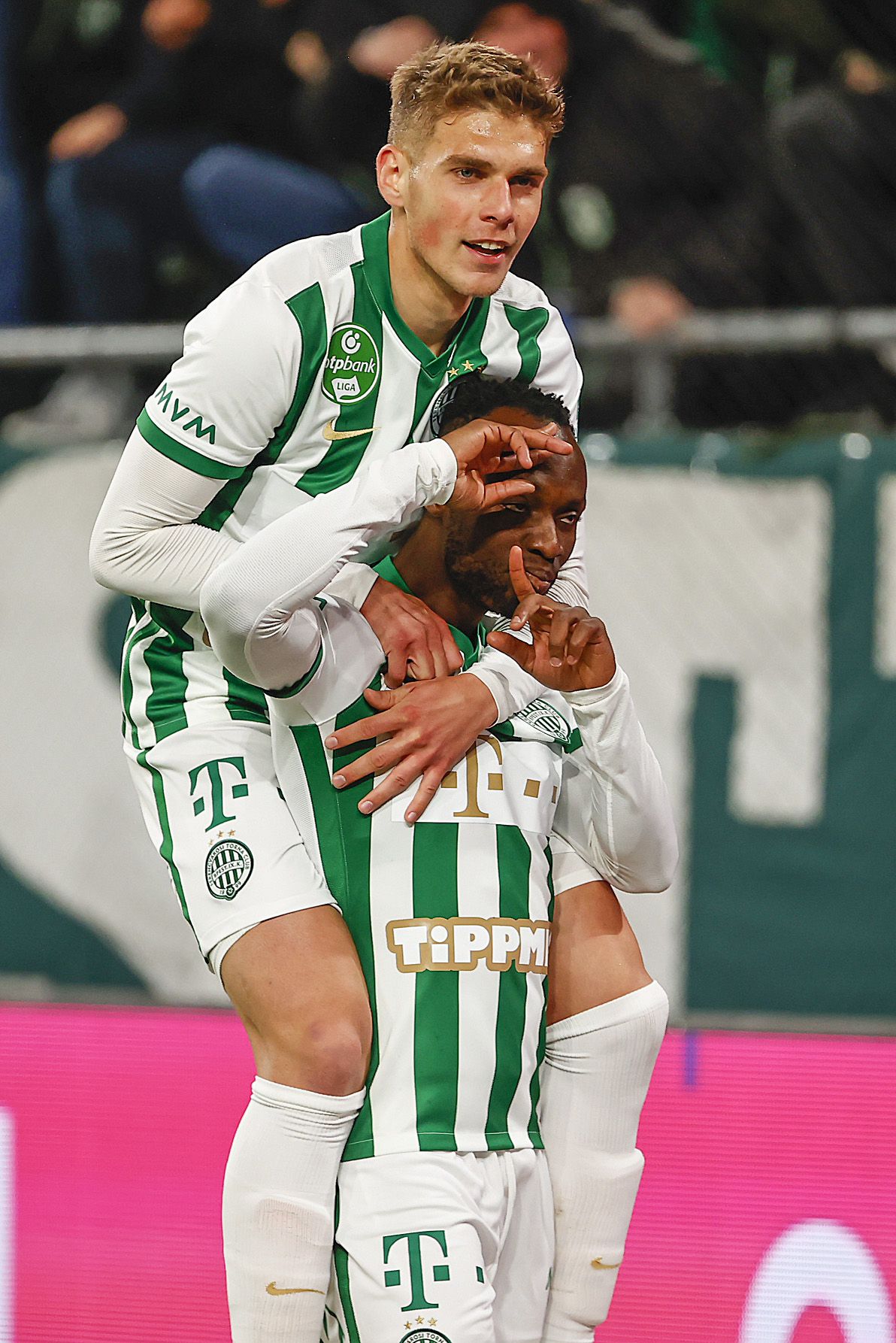 A Ferencváros győzelmét a csereként pályára lépő Owusu gólja tette teljessé. Fotó: Knap Zoltán