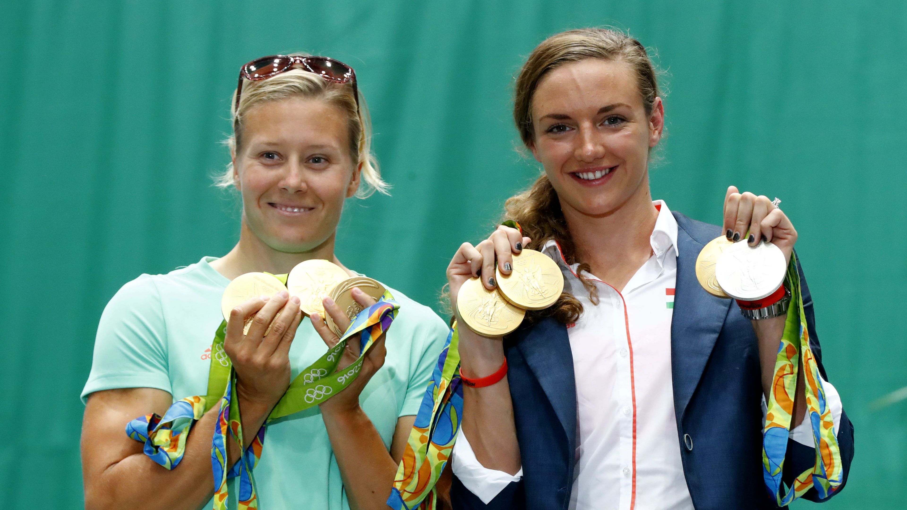 Legendák: Kozák Danuta (balra) és Hosszú Katinka a riói olimpiai hősei voltak (Fotó: Fuszek Gábor)