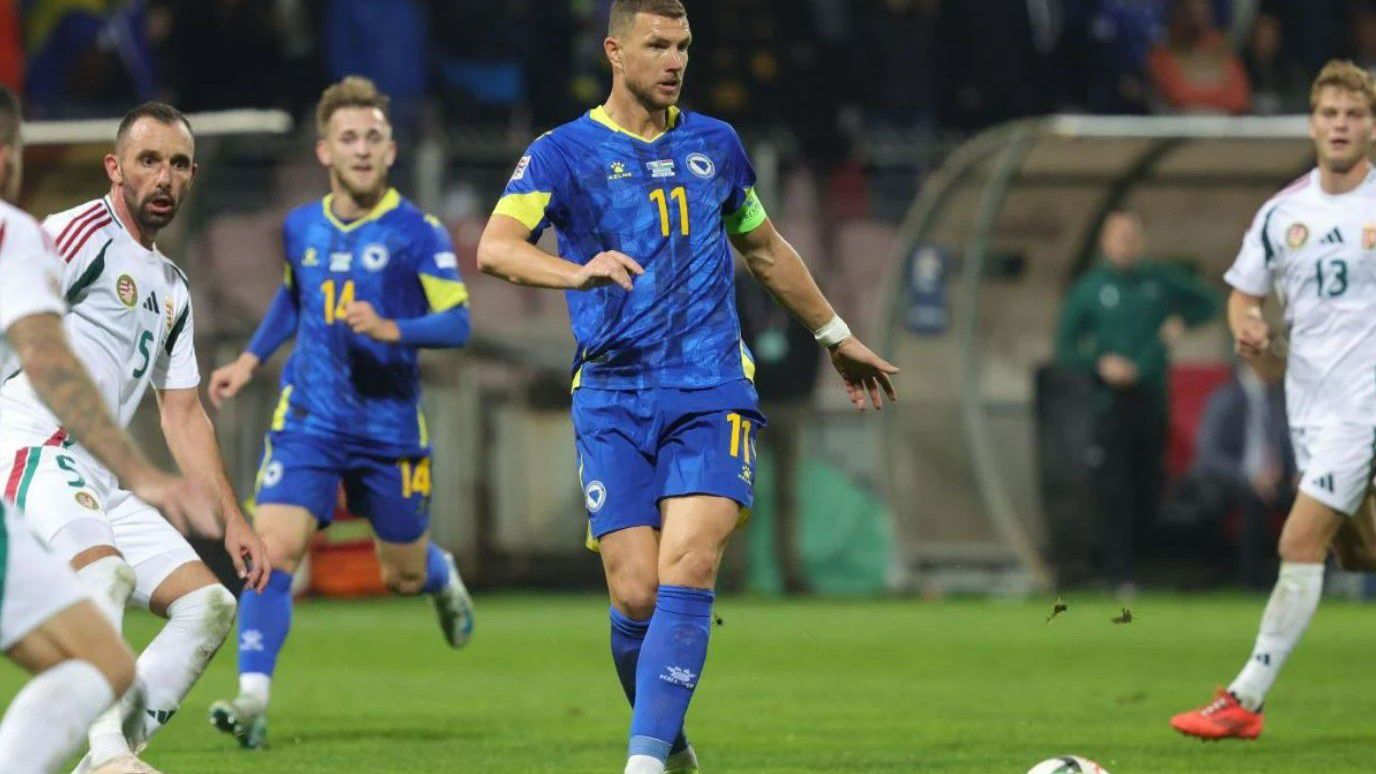 Edin Dzeko szerint nemcsak a német és a holland, hanem a magyar válogatott is sokkal magasabb szintet képvisel náluk (Fotó: sportsport.ba)