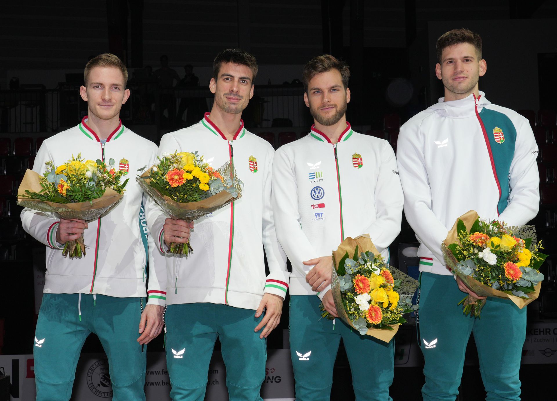 A virág tényleg szép, de... A képen balról: Andrásfi Tibor, Koch Máté, Nagy Dávid és Siklósi Gergely (Fotó: hunfencing.hu)