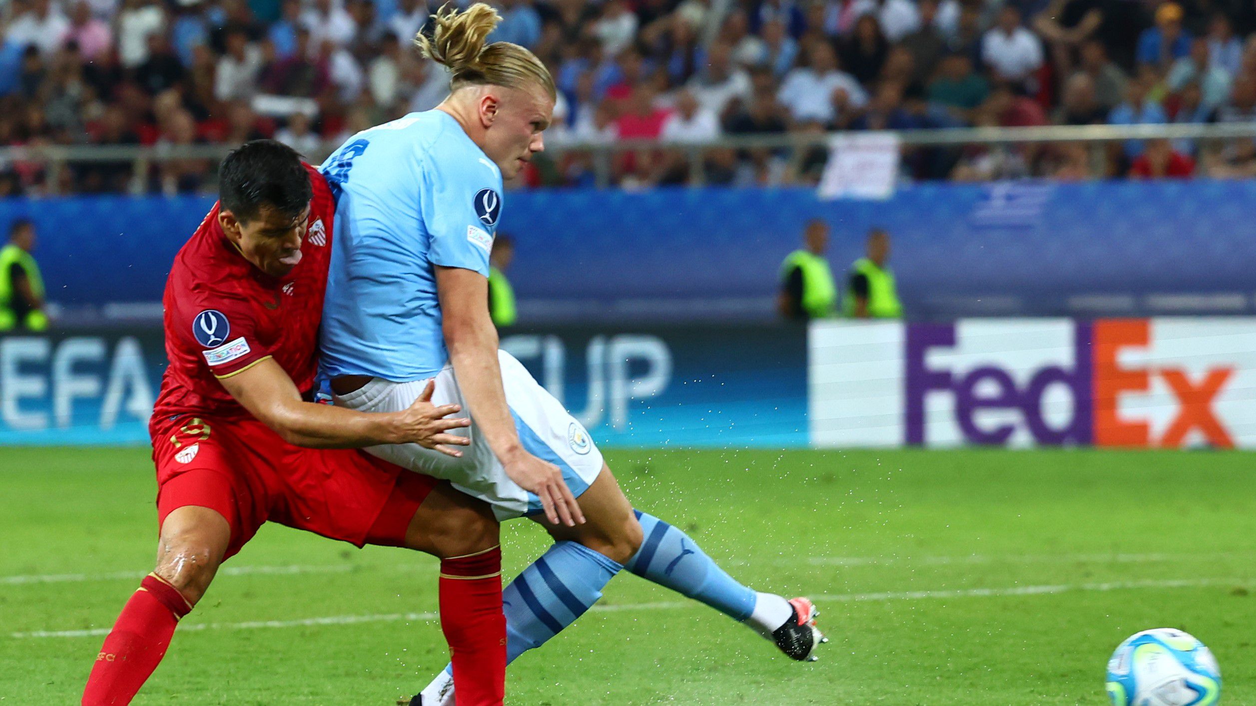 A Manchester City norvég gólvágóját, Erling Haalandot jól semlegesítette a Sevilla védelme, a tizenegyespárbajban viszont nem hibázott a csatár – végül a BL-győztes vitte haza a Szuperkupát
