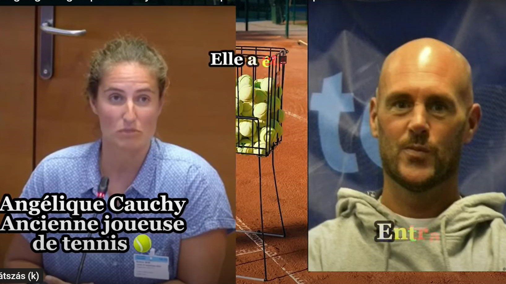 Az egyik áldozat, Angelique Cauchy és perverz egykori edzője, Andrew Geddes (Fotó: YouTube)