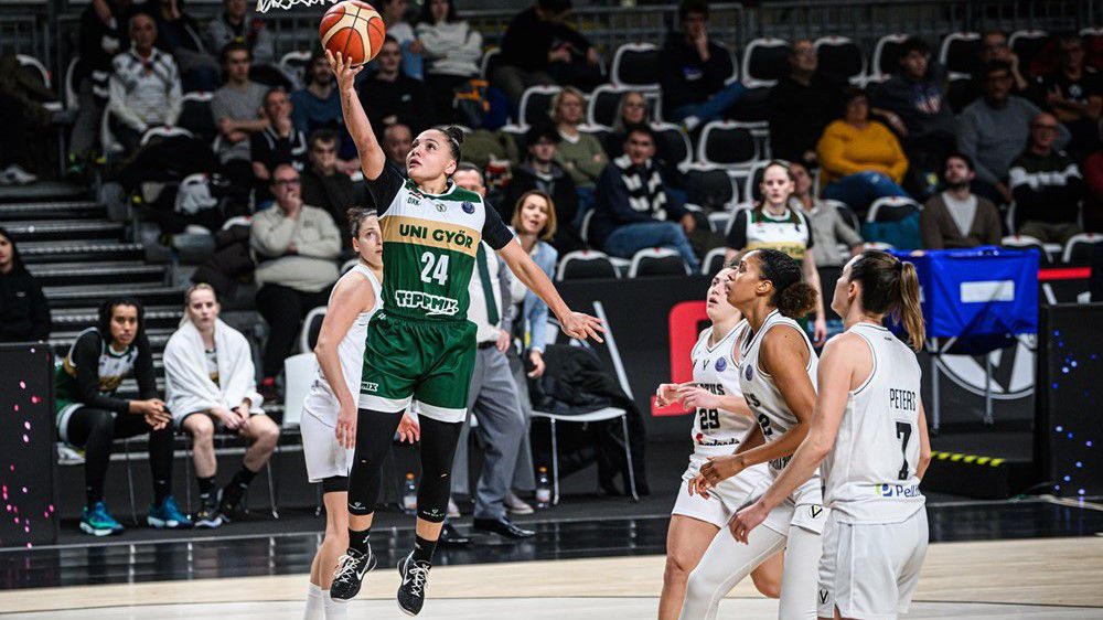Destiny Slocum huszonhárom pontja ellenére a Győr kikapott Olaszországban (Fotó: FIBA)