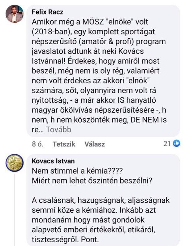 Rácz Félix és Kovács István sem fogta vissza magát (Fotó: Facebook)