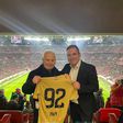 A Puskás Arénában ünnepelte 92. születésnapját az egyik legidősebb magyar szurkoló