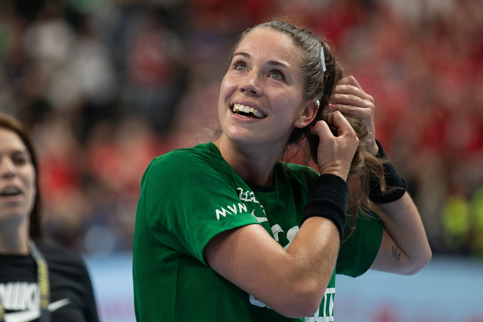 Emily Bölk otthonra lelt a Ferencvárosnál, és immár nemcsak a sport köti Budapesthez…Fotó: Zsolnai Péter