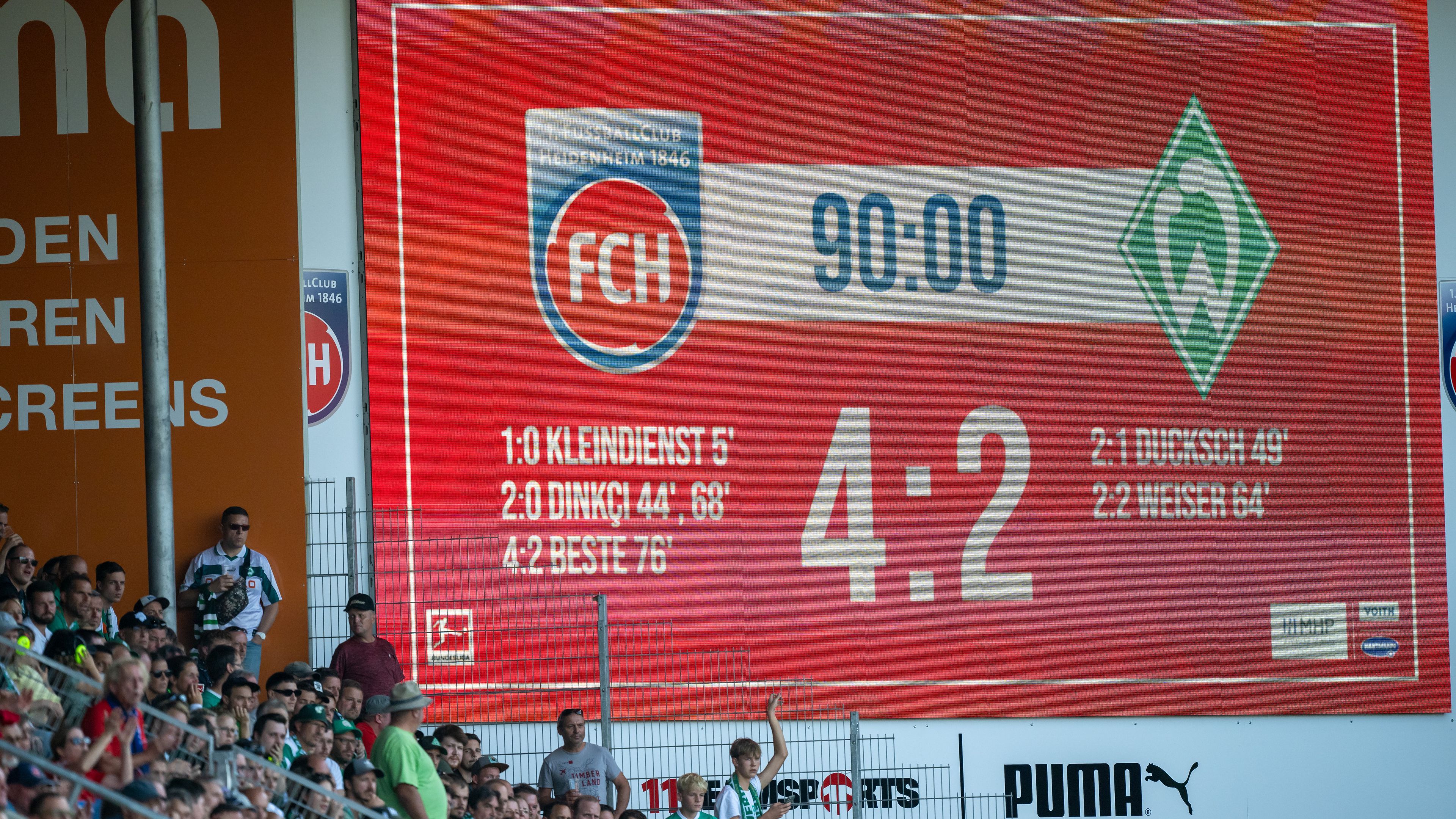 Gólgazdag mérkőzésen írt történelmet a Heidenheim (Fotó: Getty Images)
