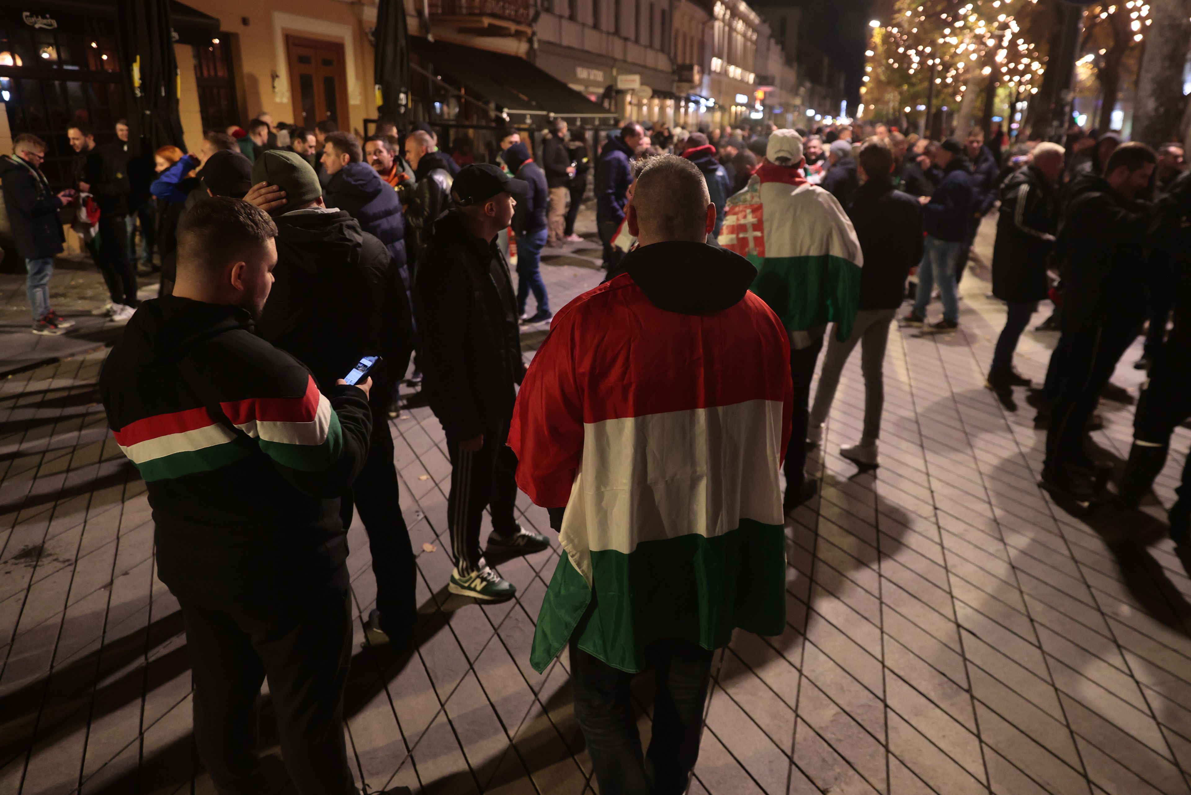 A magyar szurkolók már Kaunasban vannak (Fotó: Czerkl Gábor)