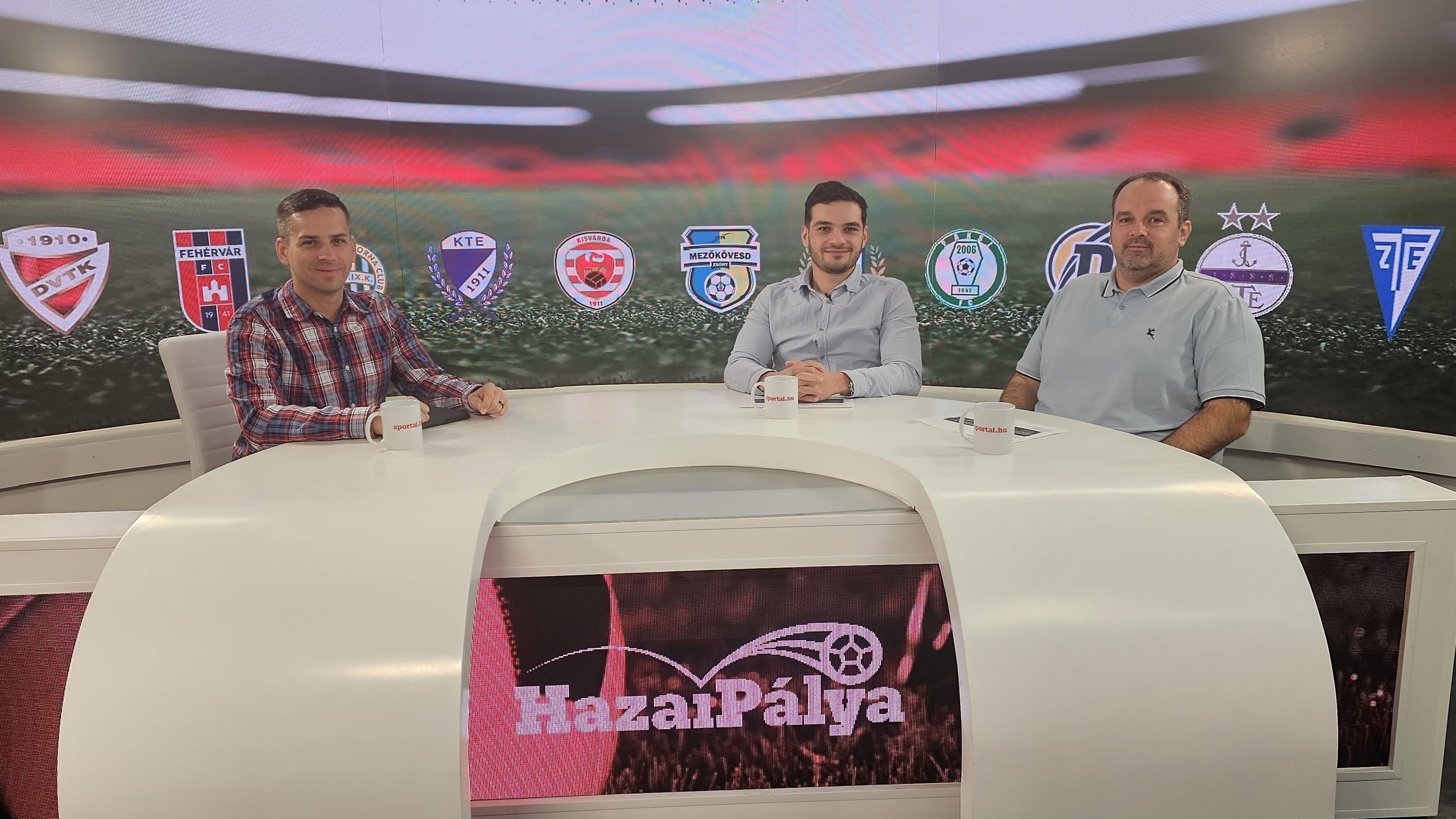 A Sportal Tv stúdiójában Cselleng Ádám, Cseh Benjámin és Tősér Norbert