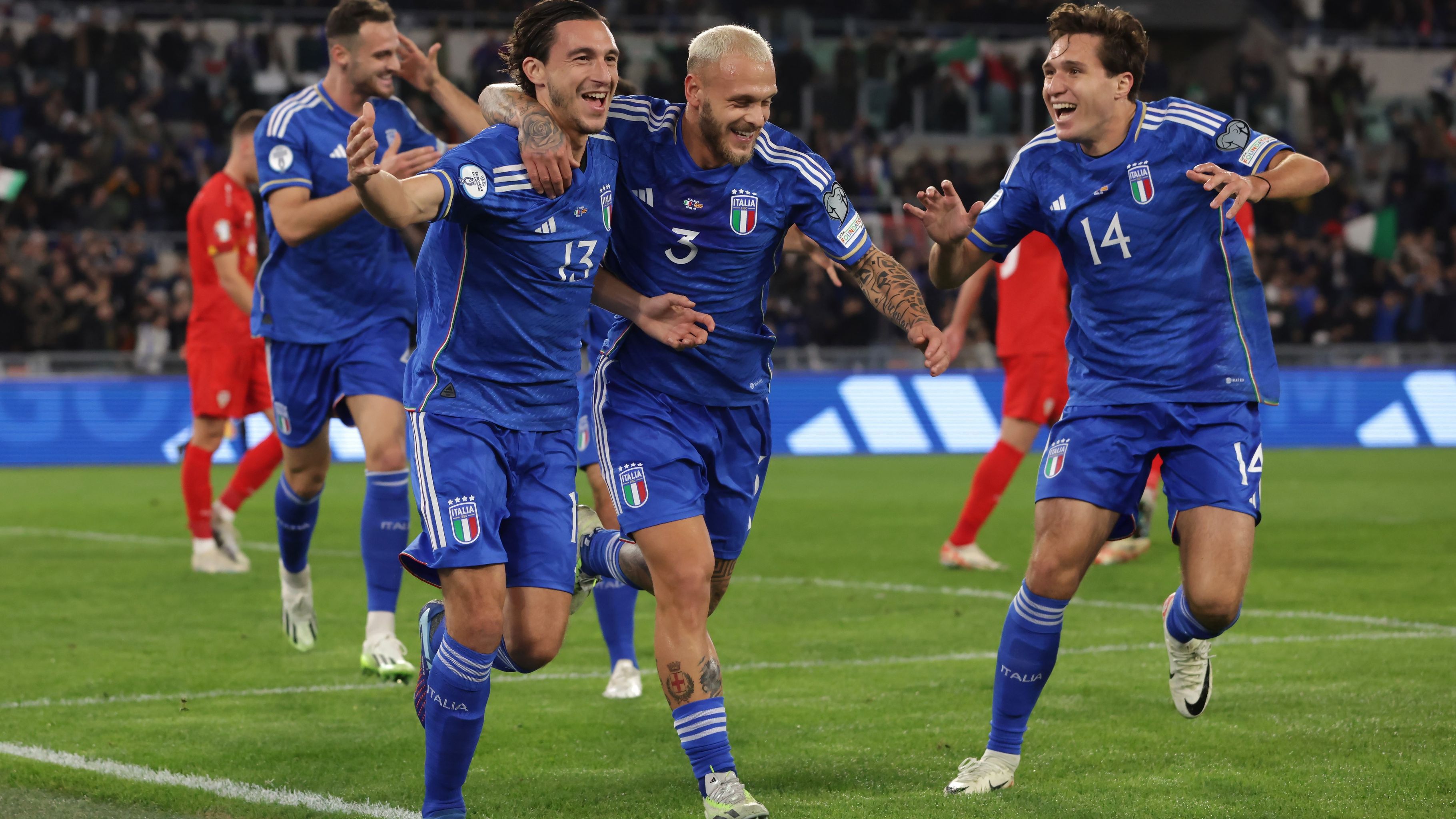 Öt gólt is szerzett az olasz csapat Észak-Macedónia ellen