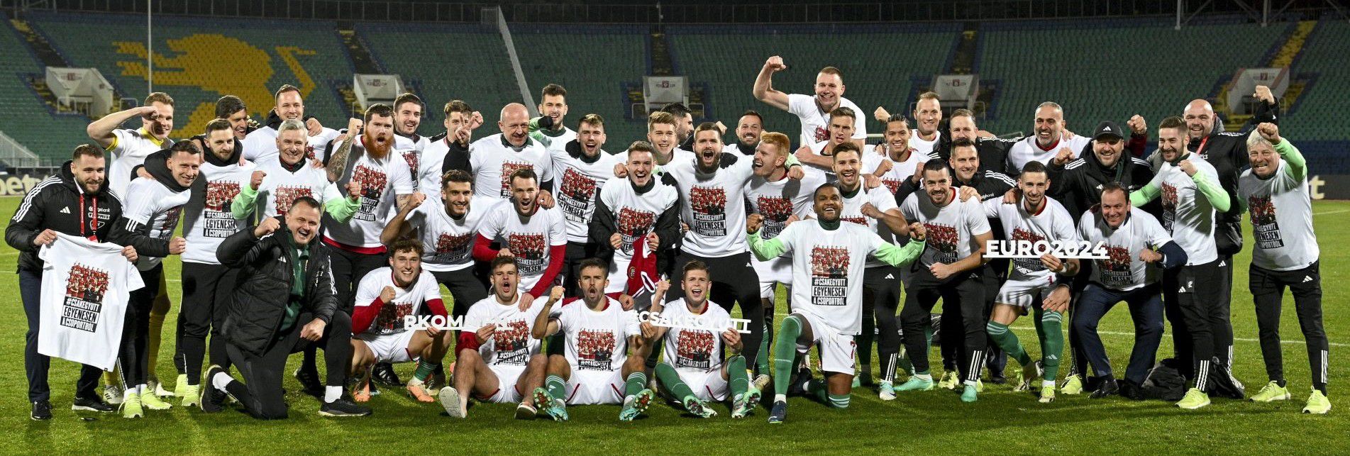 A magyar válogatott játékosai végül a pályán harcolták ki az Eb-részvételt (Fotó: MTI/Ilyés Tibor)